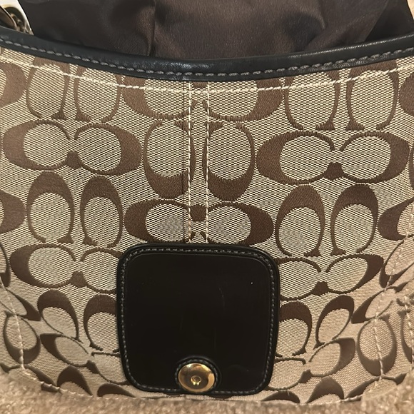 Coach bleecker monogram signature canvas leather shoulder bag with dustbag - Picture 14 of 14